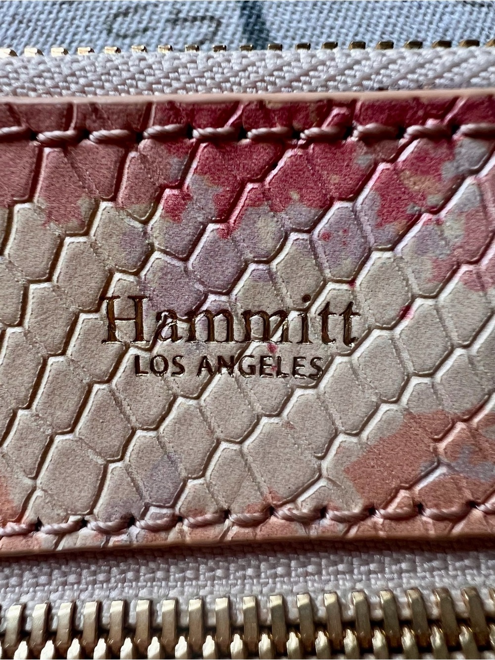Hammitt Nash Pink Himalayan Gradient Wristlet Crossbody with Gold-Tone Accents - Picture 4 of 10